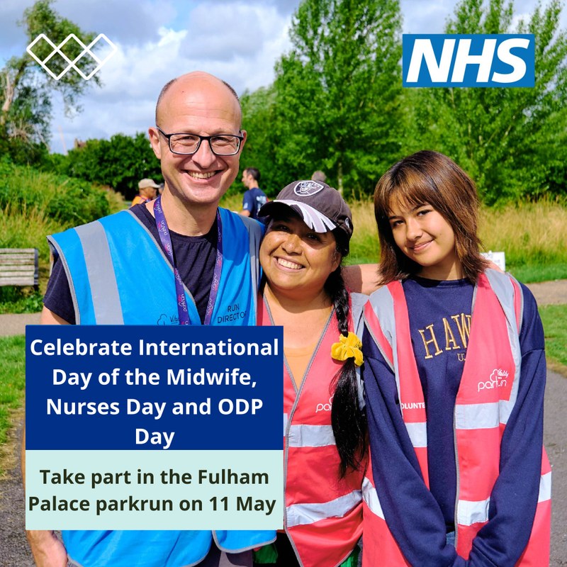 Parkrun group to mark International Day of the Midwife, Nurses Day and ODP Day